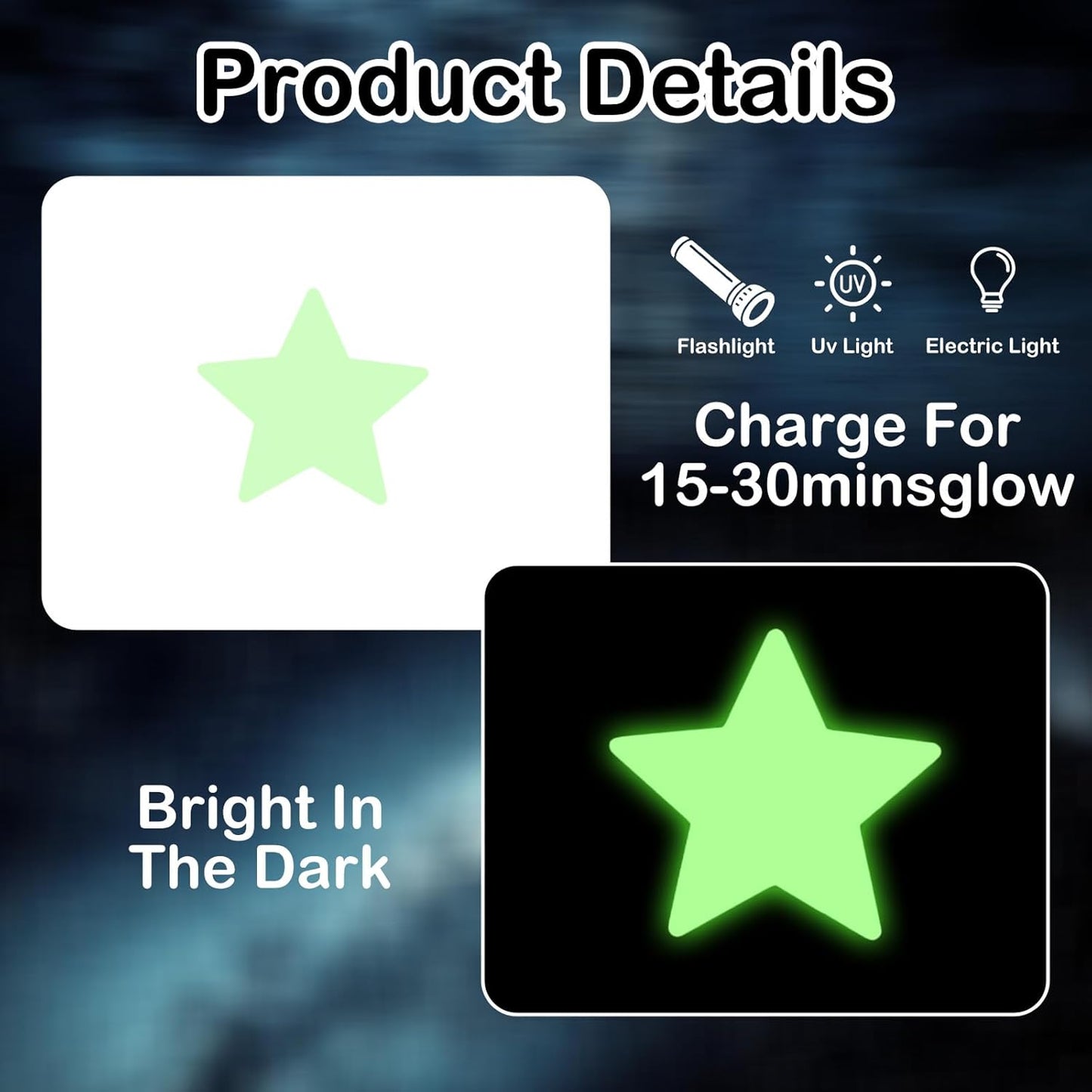 477PCS Glow in The Dark Stars Stickers, Adhesive Glowing Stars Wall Stickers Removable Ceiling Star Wall Decals Space Themed Room Decor Ceiling Star for Bedding Room Decorations