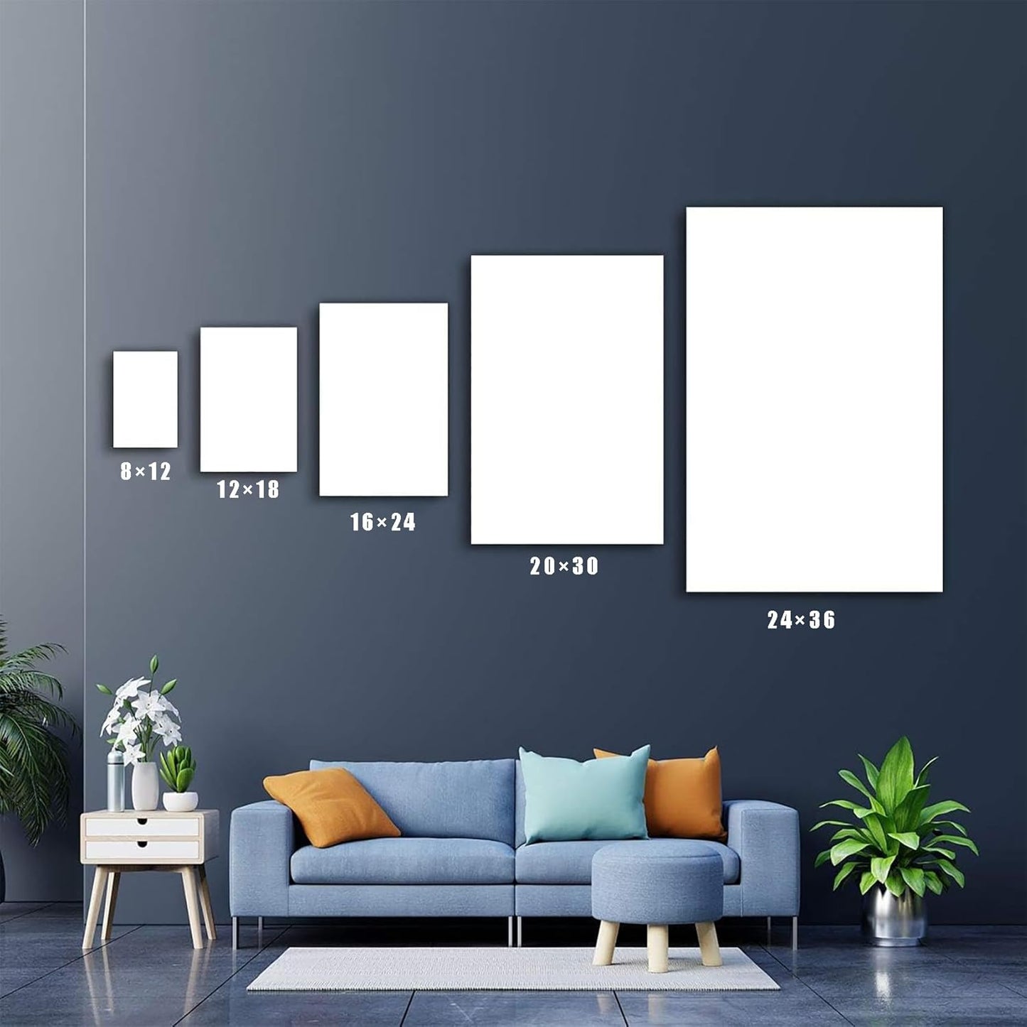 Flying Three Witches Halloween Canvas Wall Painting,Witches on Broom Under Full Moon Castle Victorian Decoration Haunted House Retro Poster for Living Room Bedroom Gallery,24"x36" Unframed