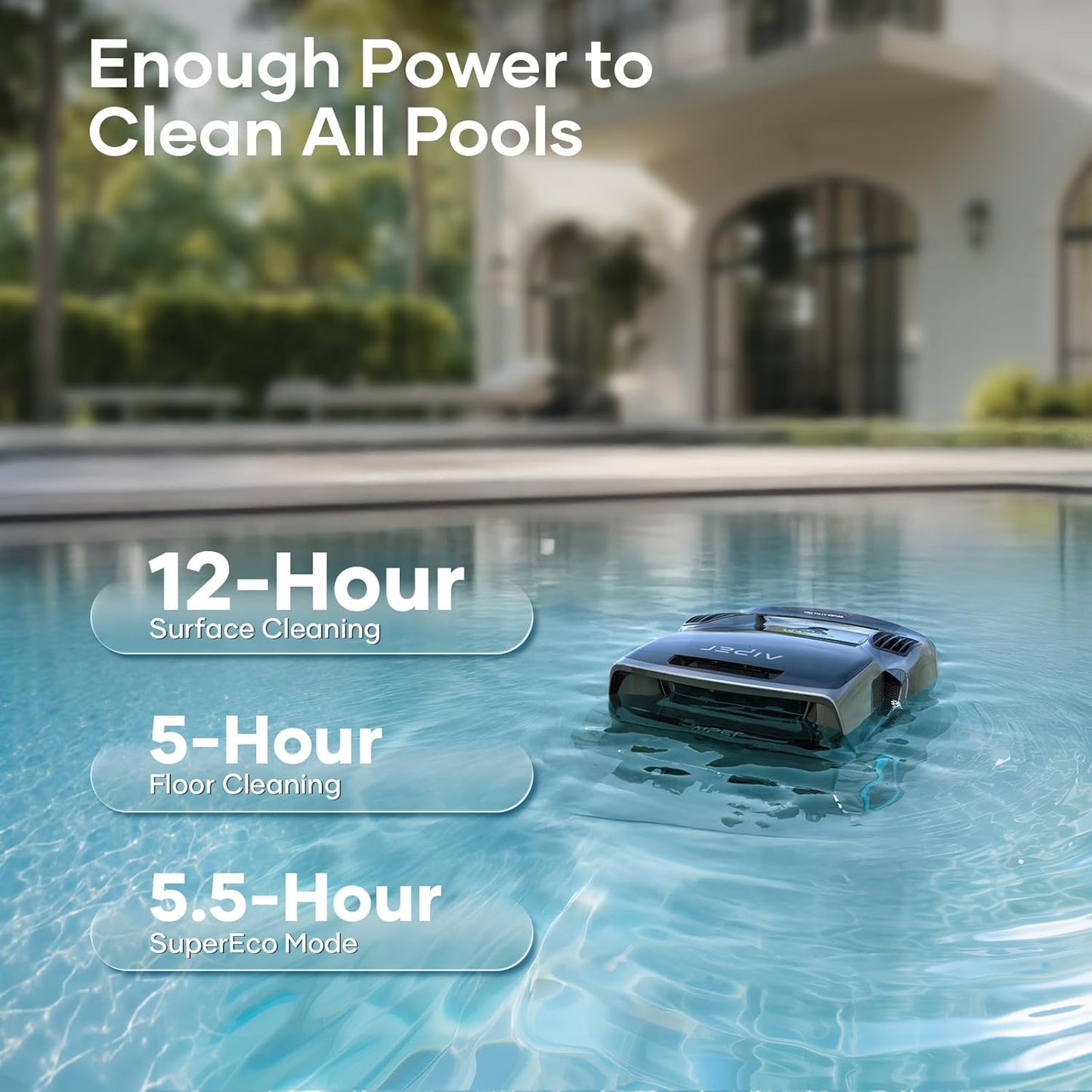 Aiper Scuba X1 Pro Max Pool Cleaning Robot, Pool Mapping, Adaptive Path, 8500 GPH Power, Double Filtration, Smart Surface Parking, Pool Vacuum for All Inground Pools