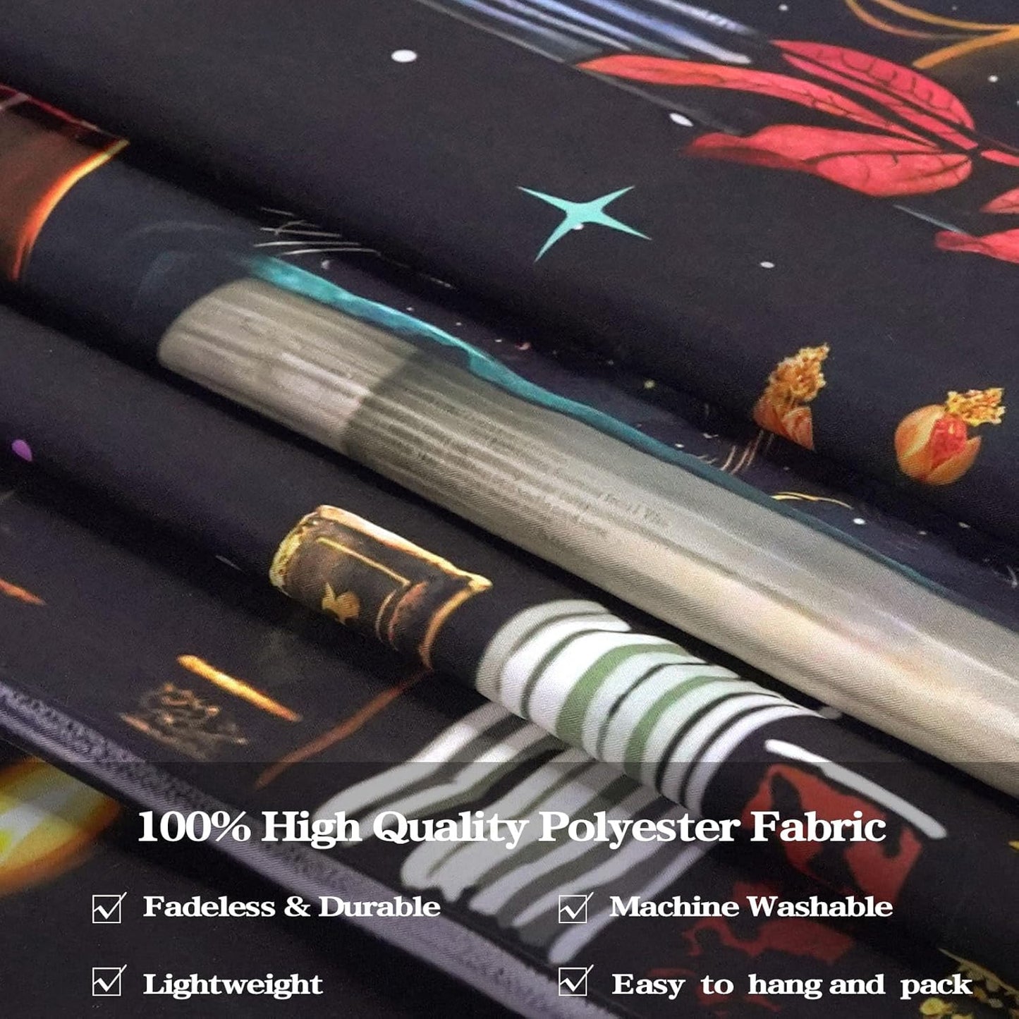 Accnicc Magic Bookshelf Tapestry Magical Witchy Potion Dark Hippie Haloween Tapestries Wall Hanging Gothic Skull Black Cat Library Book Large Tapestry for Bedroom Living Room Dorm 90 x 68 inch