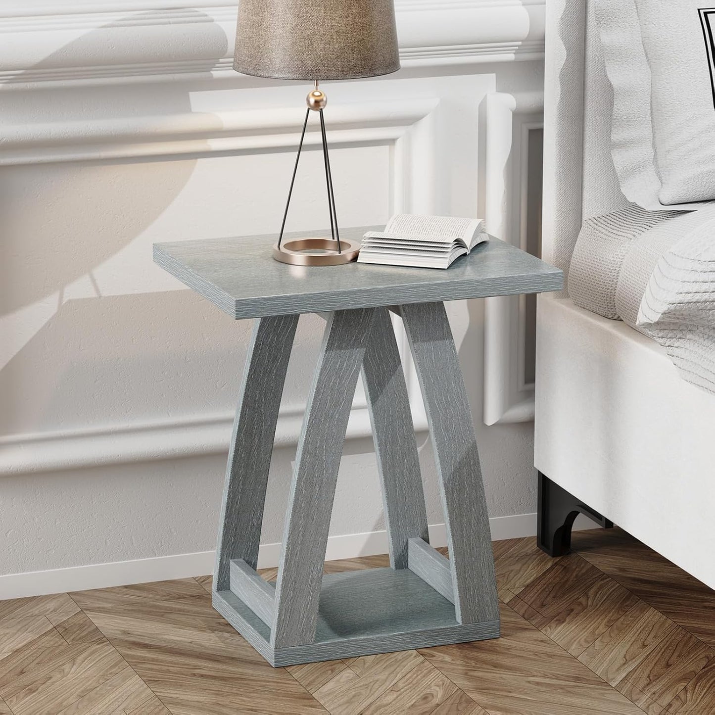 End Table, Side Table, Nightstand, Sofa Side Table with Shelf, Modern End Table for Living Room, Bedroom
