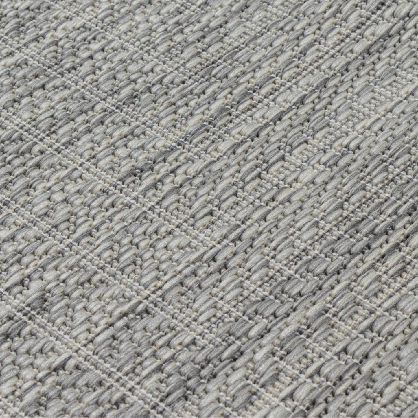 Adiva Rugs Outdoor Indoor Area Rug, Weather Resistant, Easy to Clean, Stain Resistant Floor Mat for Dining Room, Backyard, Deck, Patio (Silver Weiss, 2'6" x 7')