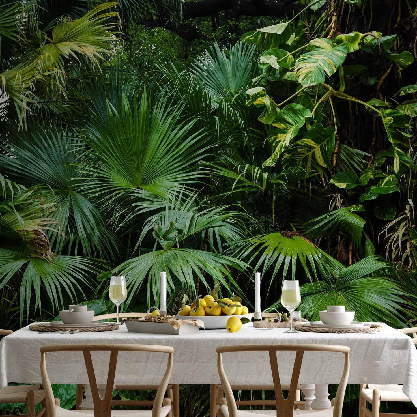 artgeist Wall Mural Tropical 177"x124" XXL Peel and Stick Self-Adhesive Wallpaper Removable Large Sticker Foil Wall Decor Print Picture Image Design