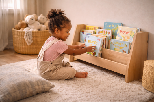 How a Low Bookshelf Encourages Early Reading Habits