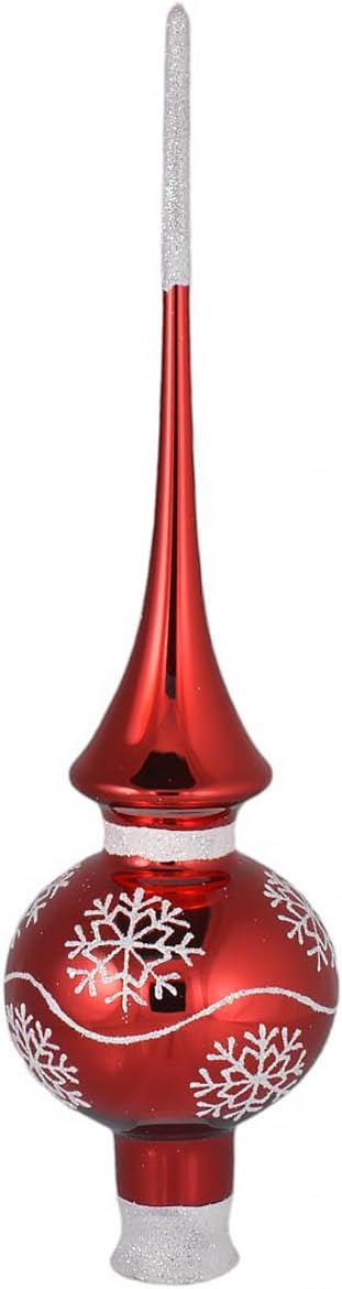 Altair Red Glass Christmas Tree Topper