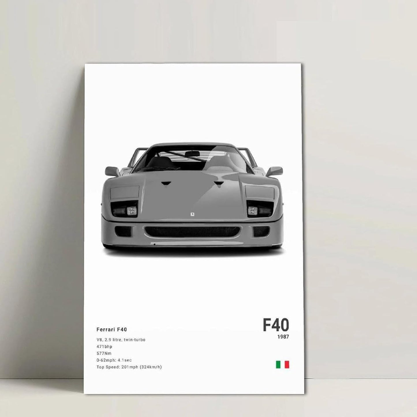 Farrari Car Posters For Walls Vintage Racing Car Canvas Prints For Home Decor Office Decor CUnframe-style 12x18inch(30x45cm)