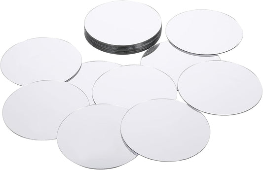 20pcs Mini Acrylic Mirror Tiles Round Mirror Stickers 3in Self Adhesive Small Round Mirror Small Circle Mirror DIY Crafts Small Decorative Mosaic Mirror Sheets for Walls