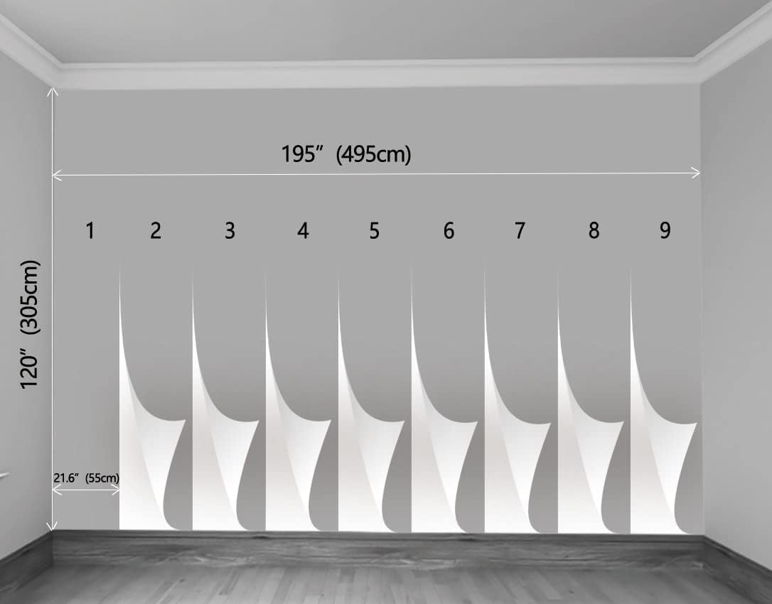 195''x120''Cascading Waterfalls in Forest Wall Mural Large Wallpaper Mural Wall Decor for Bedroom, Living Room, Kids Room(Not Self-Adhesive)