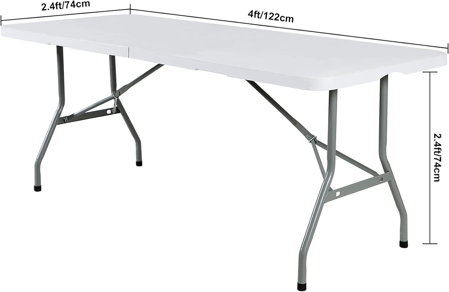 2Pack Spandex Waterproof Table Covers 4ft，Spandex 4ft Waterproof Table Cover for Party,Wedding, Banquet, and Events(Ivory)