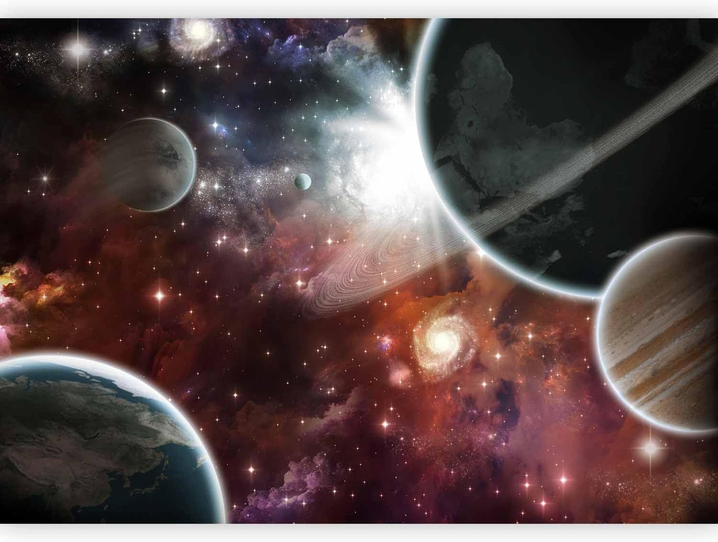 artgeist Wall Mural Cosmos Galaxy 77x55 in - Peel and Stick Self-Adhesive Wallpaper Removable Large Sticker Foil Wall Decor Print Picture Image Design 10110905-32