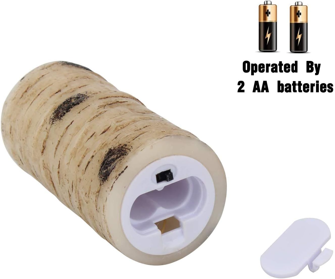 Flameless Flickering LED Candles with Birch Bark Effect - Set of 9 Battery-Operated Real Wax Pillar Candles with 10-Key Remote Control - 2/4/6/8 Hour Timer