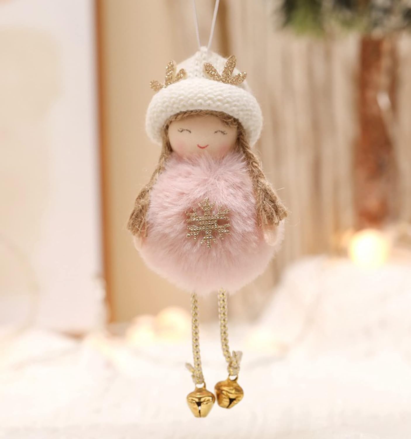 3pcs Christmas Angel Doll Decoration, Christmas Tree Hanging Ornaments, Thanksgiving Day Birthday Gifts, New Year Fairy Presents, Home Party Kids Girls Toys Pendant(GF-X2)