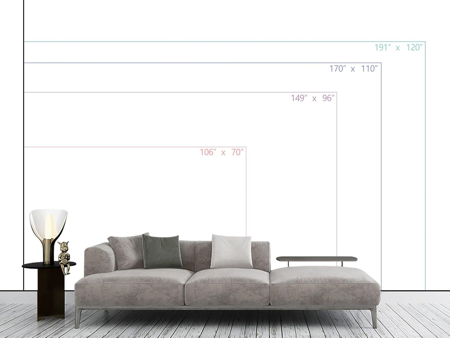 Geometric Abstract Art Wallpaper Mural for Living Room (Not Peel and Stick)