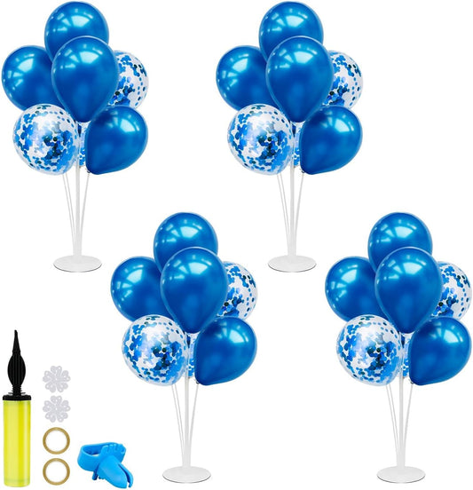 Blue Balloon Stand Centerpiece Table Decorations for Men's Birthday Father's Day Retirement Graduation Decorations Class of 2025(Blue set4)