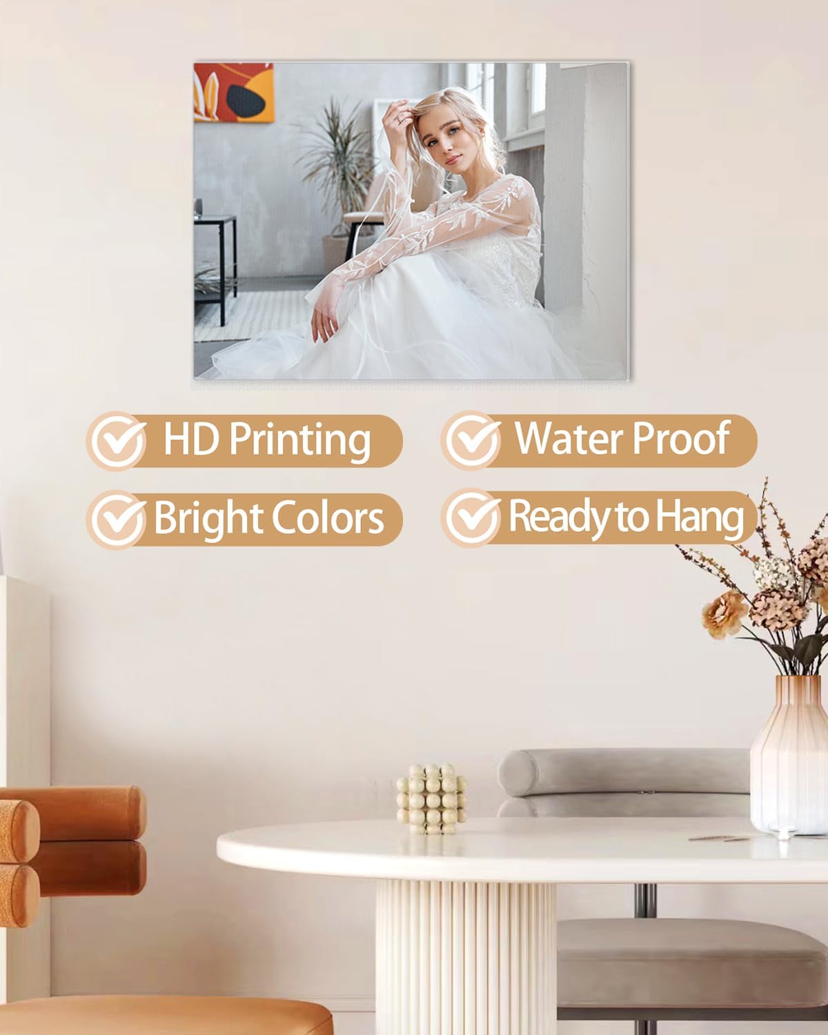 AbcCustomize Custom Canvas Prints,Transform Your Memories into Beautiful Art with Personalized Photo on Canvas,Personalized Canvas Wall Art for Home Decor, Gifts, and Keepsakes