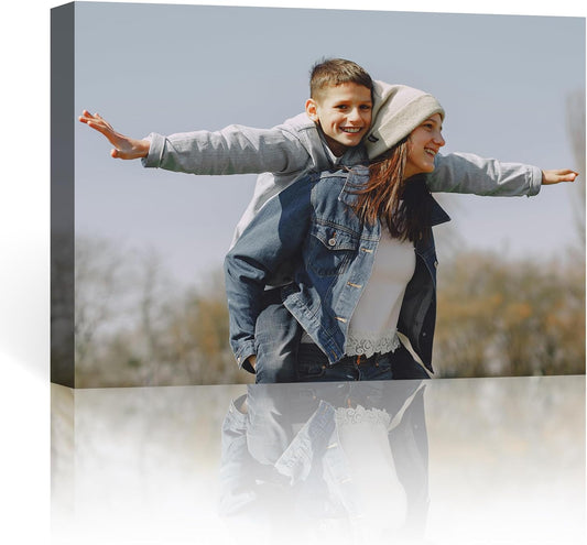 AIRUIXIO Custom Canvas Prints with Frame | Personalized Photo Canvas for Christmas Gifts | Ideal Family & Pet Wall Art Decor | Custom Canvas Wall Art 10x8Inch