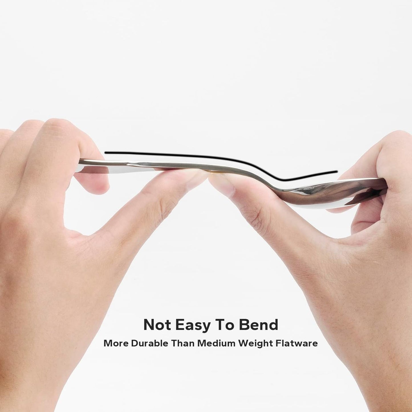 Alata Kate 48-Piece Silverware Set with steak knife Service for 8, Stainless Steel Flatware Set, Mirror Polished Cutlery Set Dishwasher Safe