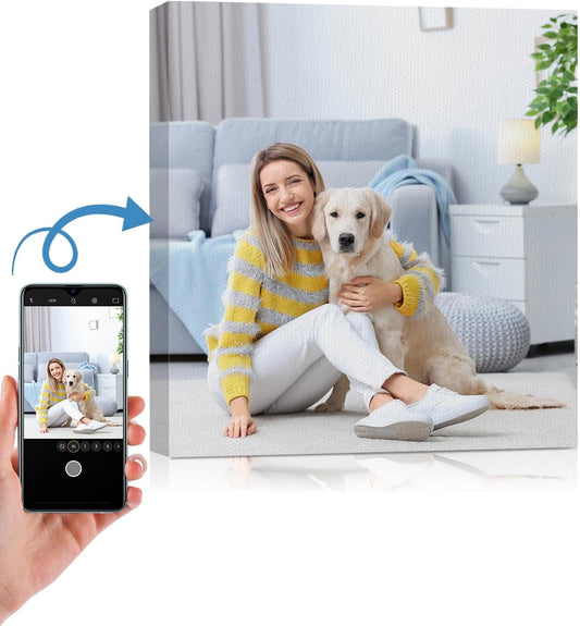 AbcCustomize Canvas Prints with Your Photos, Custom Canvas Wall Art for Bedroom, Living Room, Farmhouse Decor, Personalized Gifts