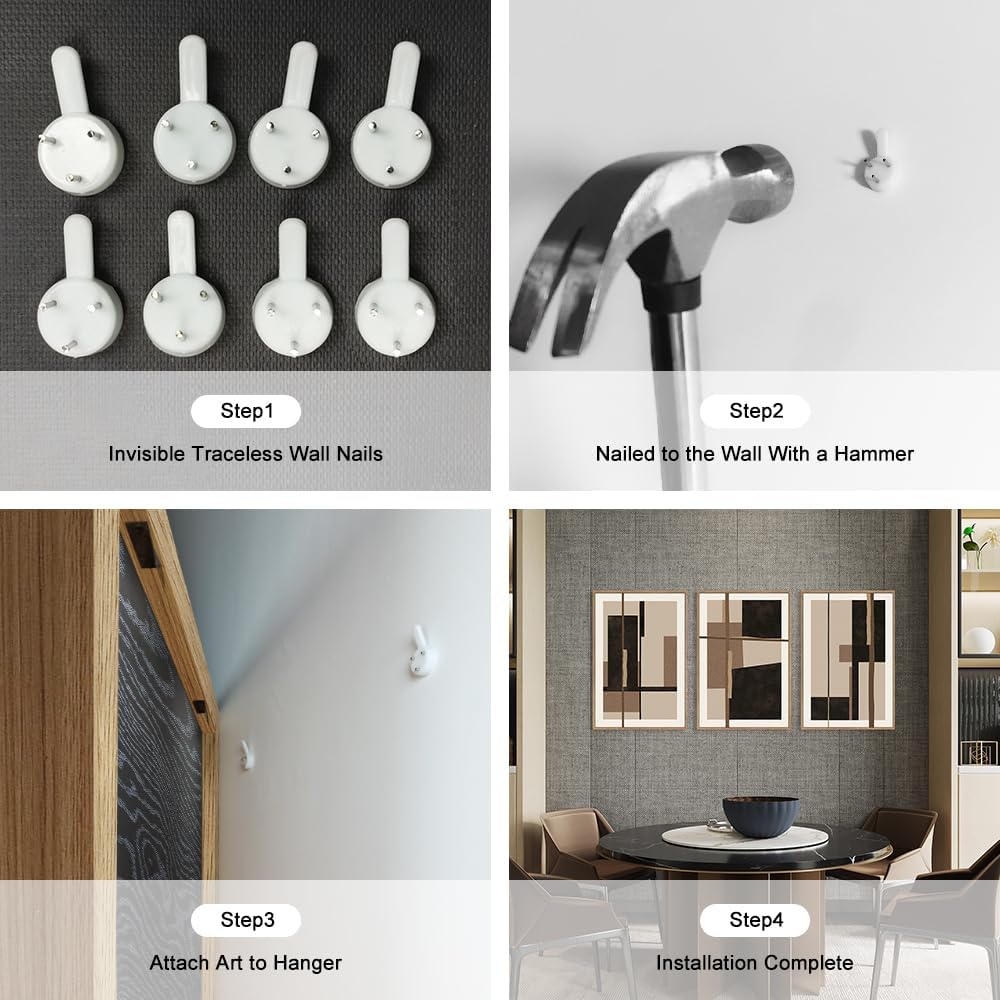 Abstract Shapes Framed Canvas Wall Art Set, Mid-Century Black Polygon Wall Decor, Black Brown Irregular Painting, Neutral Modern Art Print for Living Room, Dining Room, Office - 16"x24"x3