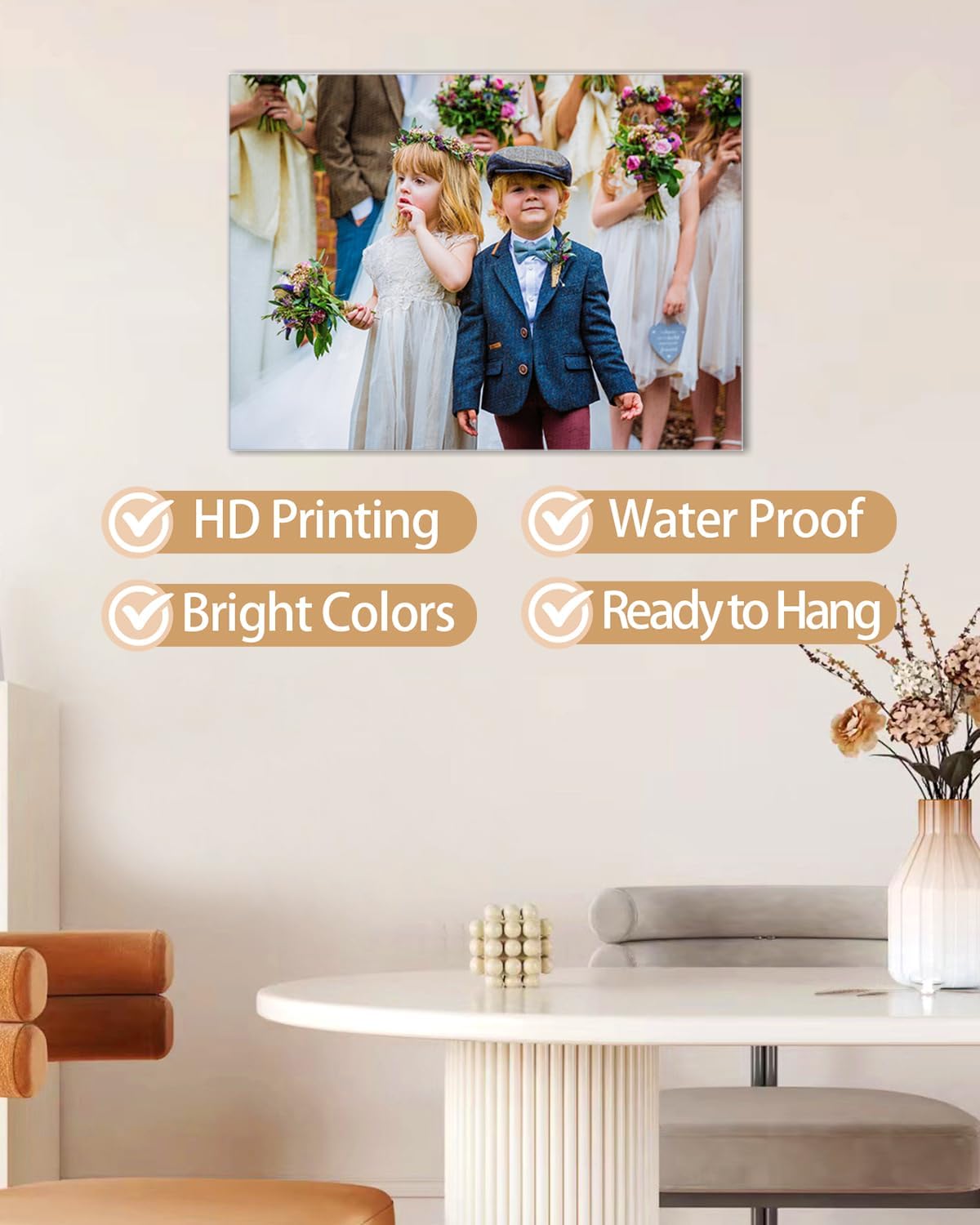 AbcCustomize Custom Canvas Prints,Transform Your Memories into Beautiful Art with Personalized Photo on Canvas,Personalized Canvas Wall Art for Home Decor, Gifts, and Keepsakes