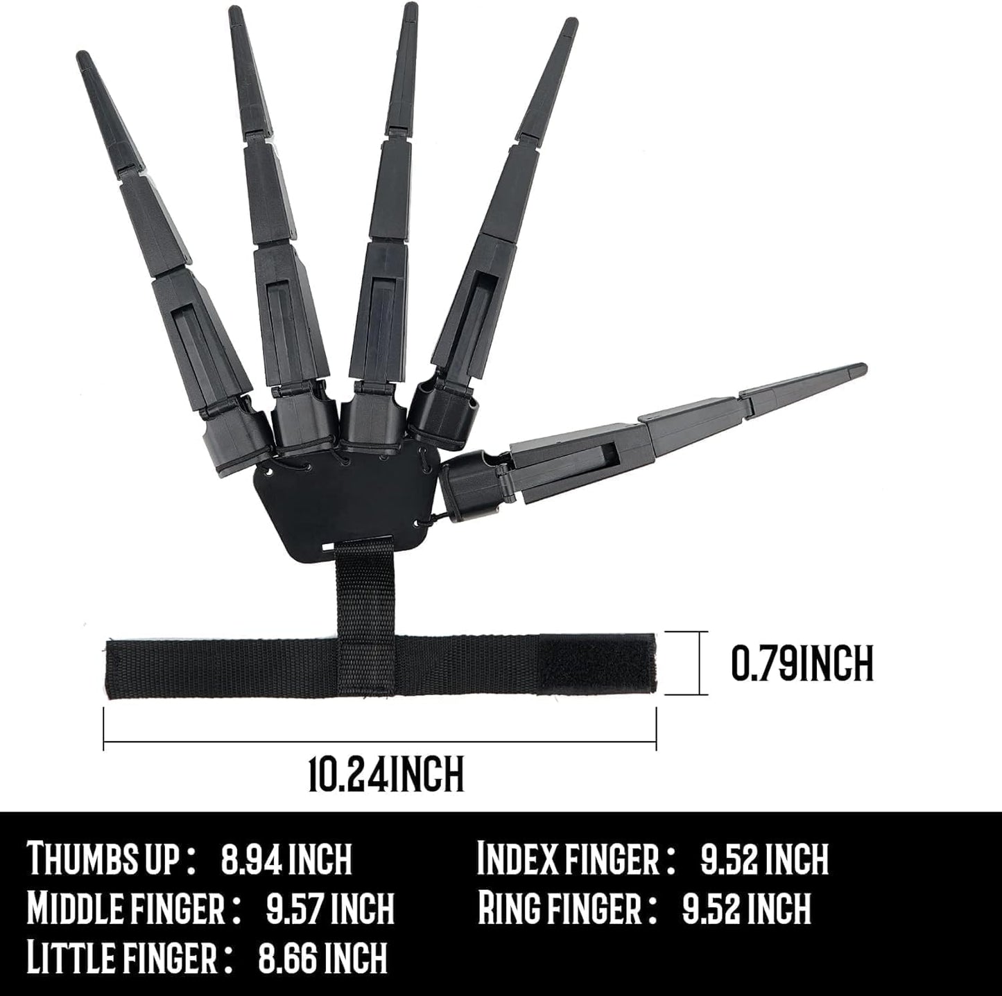 Finger Extension Toys,Scary Skeleton Hand Gloove Witch Ghost Toys Halloween Party Decoration Accessory for Men Women(A Pair-Black) 2025