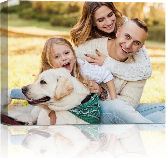 AbcCustomize Canvas Prints with Your Photos, Personalized Photo To Canvas Print for Bedroom, Living Room, Farmhouse Office Decor,Custom Canvas Wall Art for Gifts & Keepsakes, Ready to Hang