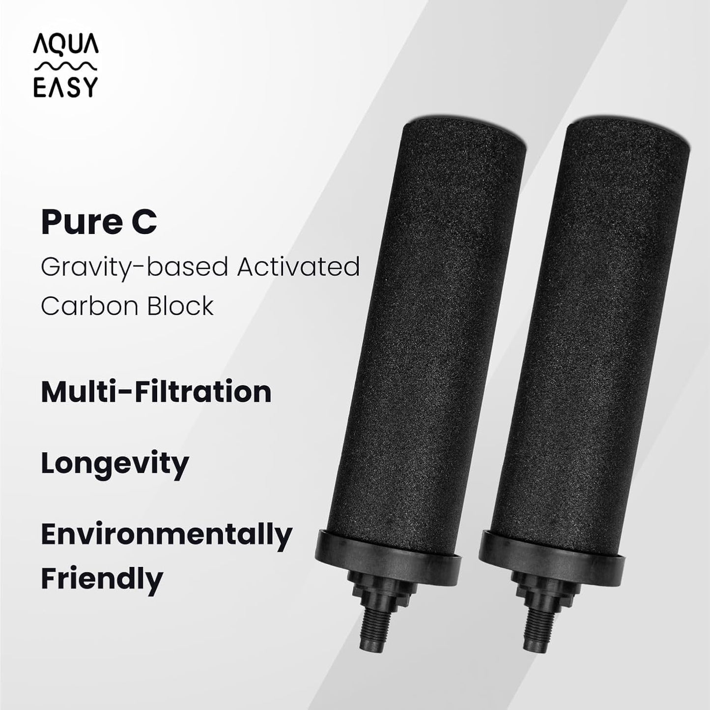 AquaEasy BB9 Activated Carbon Water Filter Candle(4 Pcs) Replacement Gravity Water Filter Candle Compatible With Gravity Filter System