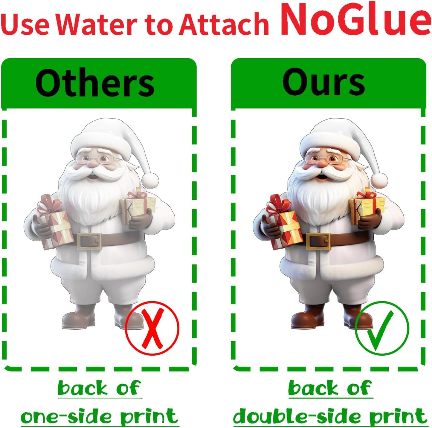 251PCS Christmas Window Clings Stickers for Glass, Xmas Decals Decorations Holiday Snowflakes Santa Snowman Gift and Reindeer Winter Wonderland Decals for Party