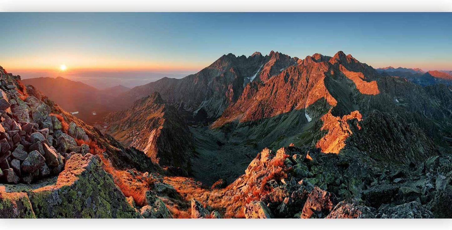 artgeist Wall Mural Peel and Stick Landscape 212x98 in - XXL Self-Adhesive Corner Wallpaper Removable Large Sticker Foil Angle Wallpaper Wall Decor Print Sun Nature Mountains c-B-0471-a-a