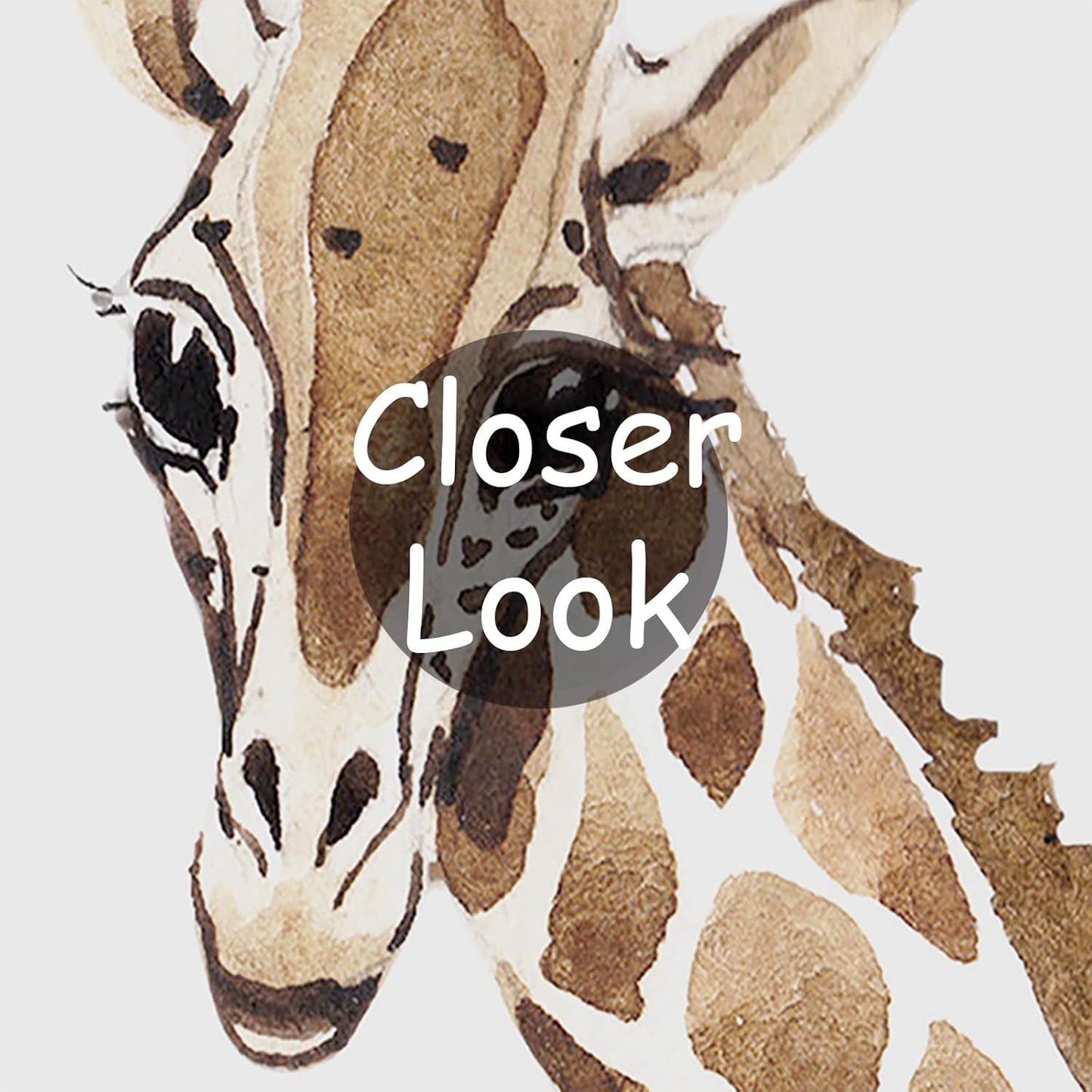 Safari Wallpaper for Children with Animals Jungle Wall Mural Watercolor Animals Nursery Wallpaper Kids Room Decor(Not Peel n' Stick)