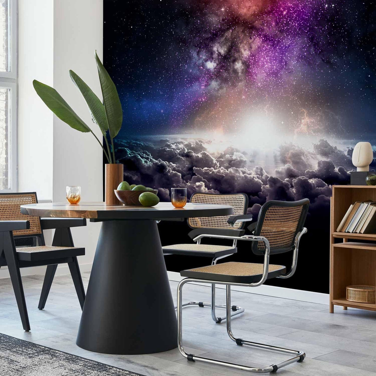 artgeist Wall Mural Galaxy 79x55 in - Non-Woven Wallpaper Fleece Wall Decor Photo Print Picture Image Design Home Mural Cosmos Sky Star Cloud Purple i-A-10009-a-a