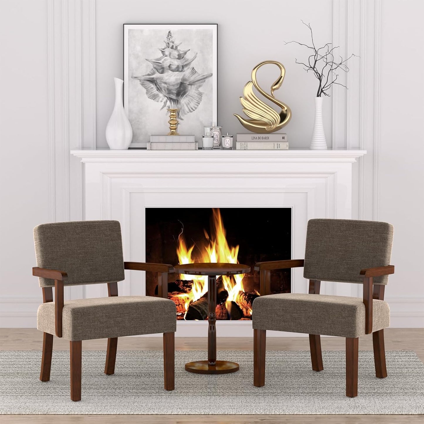 Accent Chair, Living Room Chairs Oversized with Soft Seat and Armrests for Dinning Bedroom Reading and Waiting Rooms