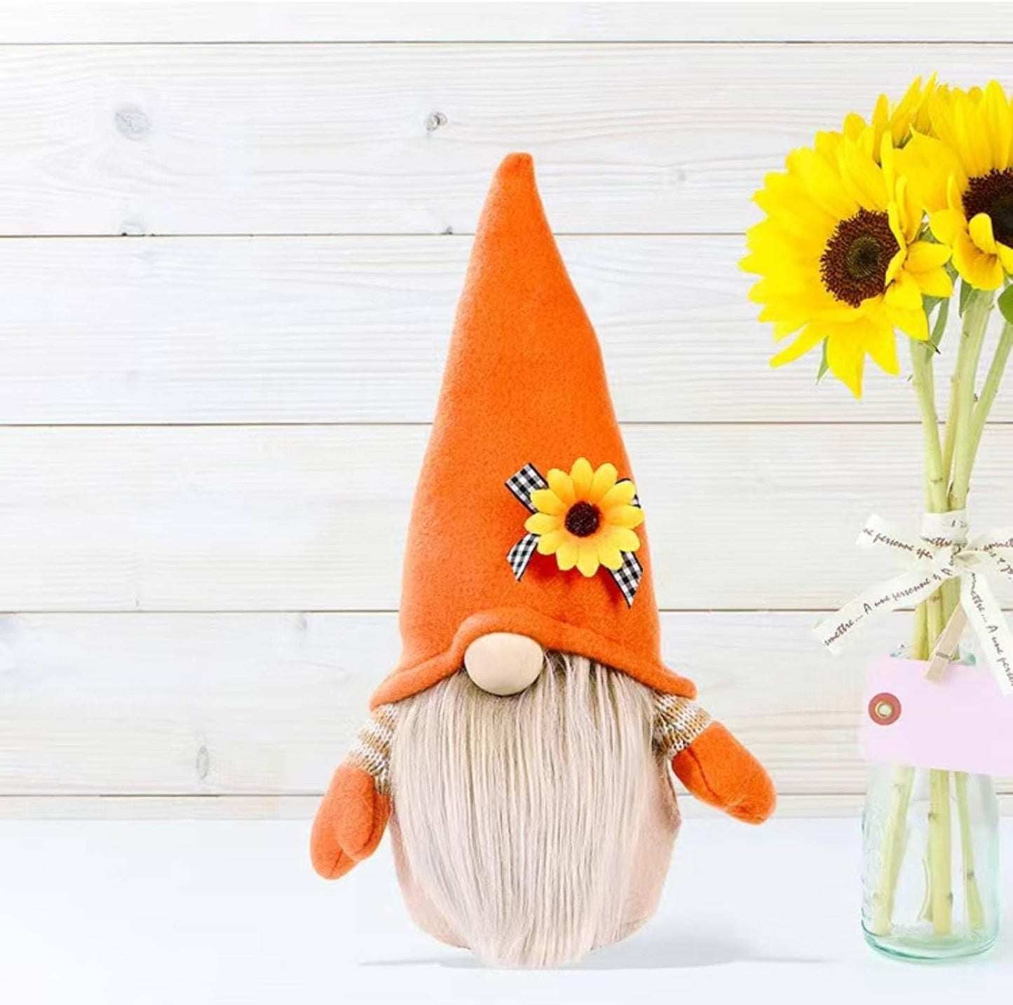 Fall Decoration for Home,Fall Decor Gnome Plush for Tiered Tray,Sunflower Plush Gnomes Autumn Gnomes Gifts Farmhouse Harvest Table Decoration,Thanksgiving Gnome Decor,Boy