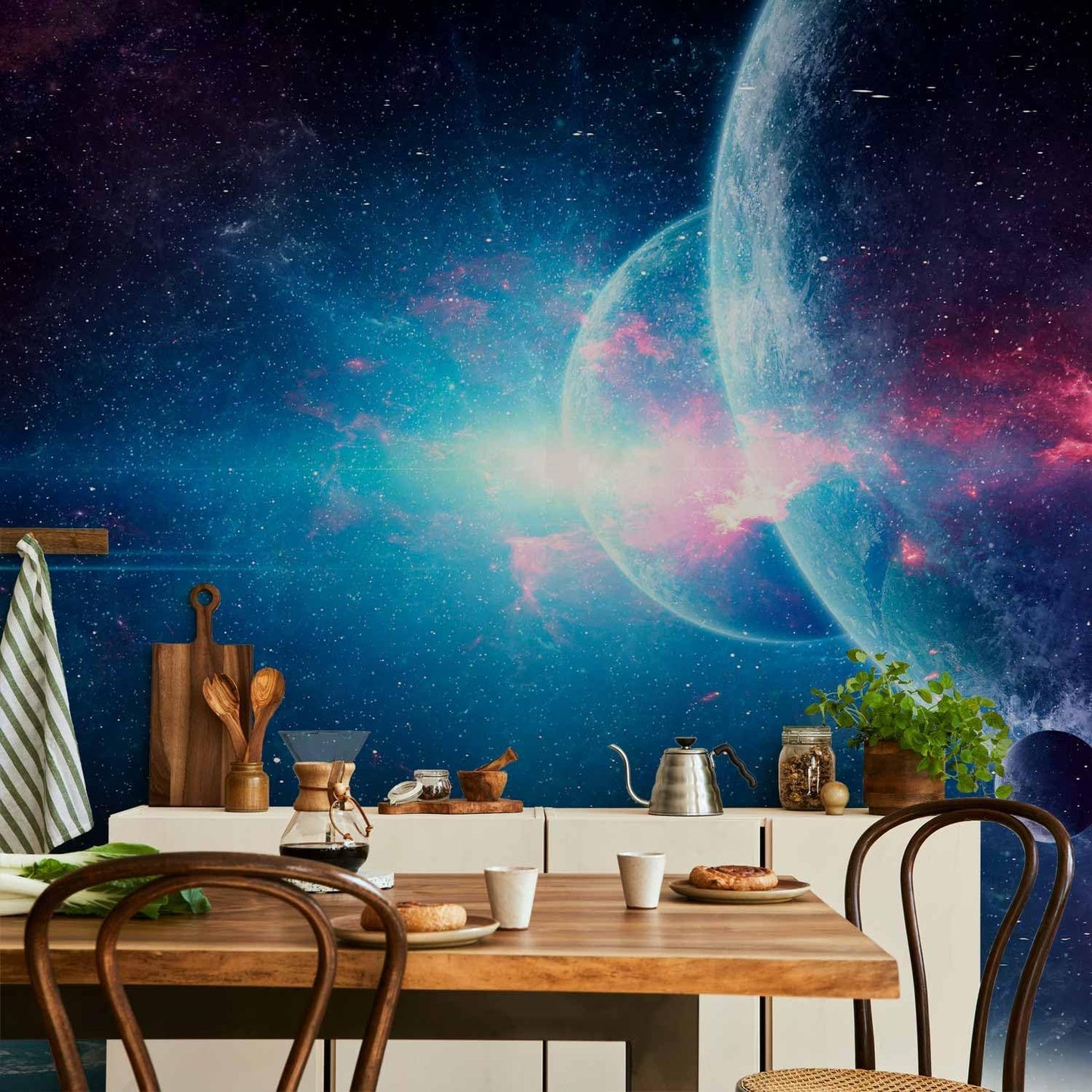 artgeist Wall Mural Cosmos Galaxy 98x69 in - XXL Non-Woven Wallpaper Fleece Wall Decor Photo Print Picture Image Design Stars Solar System Universe Space b-C-10047-a-a