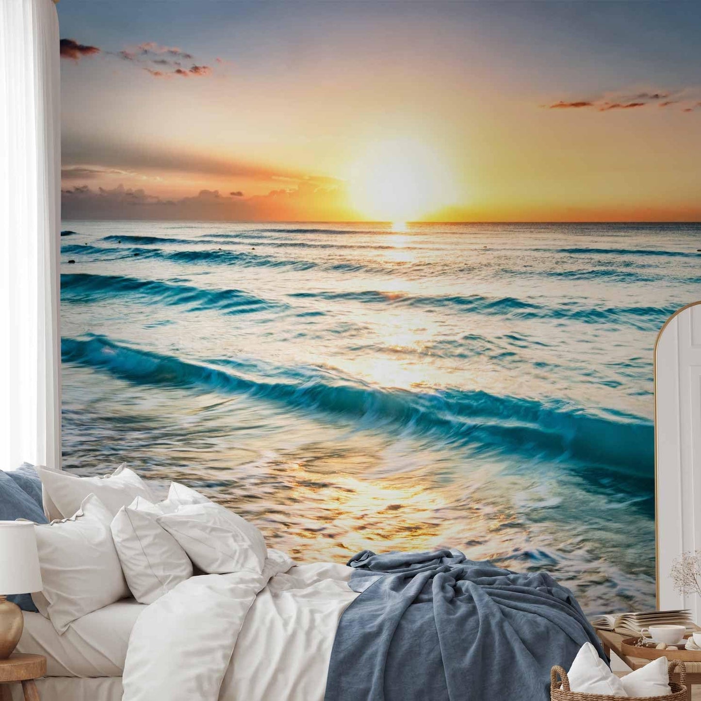 artgeist Premium Wall Mural Nature 216x98 in - Non-Woven Photo Wallpaper Art Print Fleece Wall Mural Decoration Nature Beach Sand Sea View c-B-0552-a-b