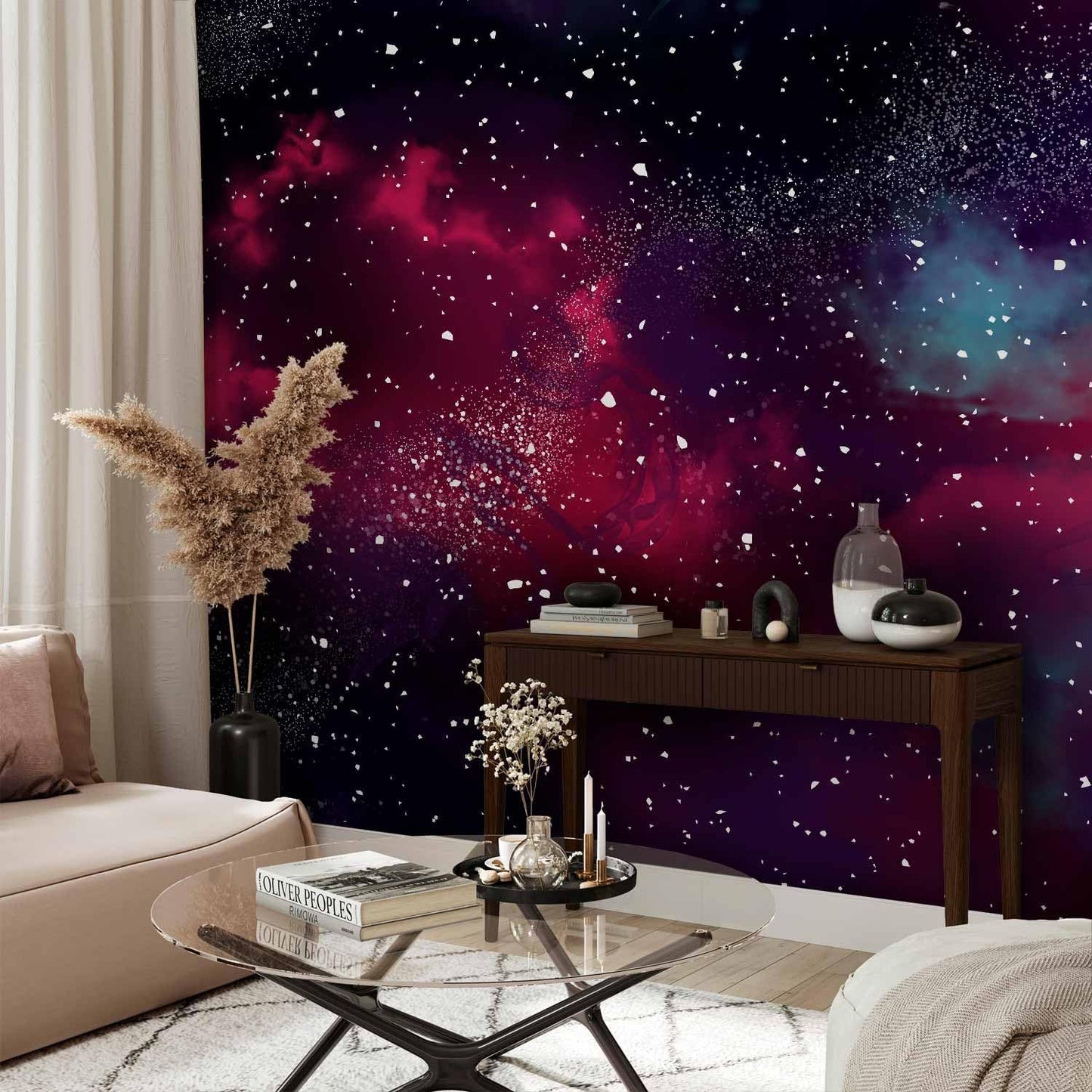 artgeist Wall Mural Space 173x124 in - Peel and Stick Self-Adhesive Wallpaper Removable Large Sticker Foil Wall Decor Print Design Mural Galaxy Universe Cosmos Sky a-A-10326-a-a