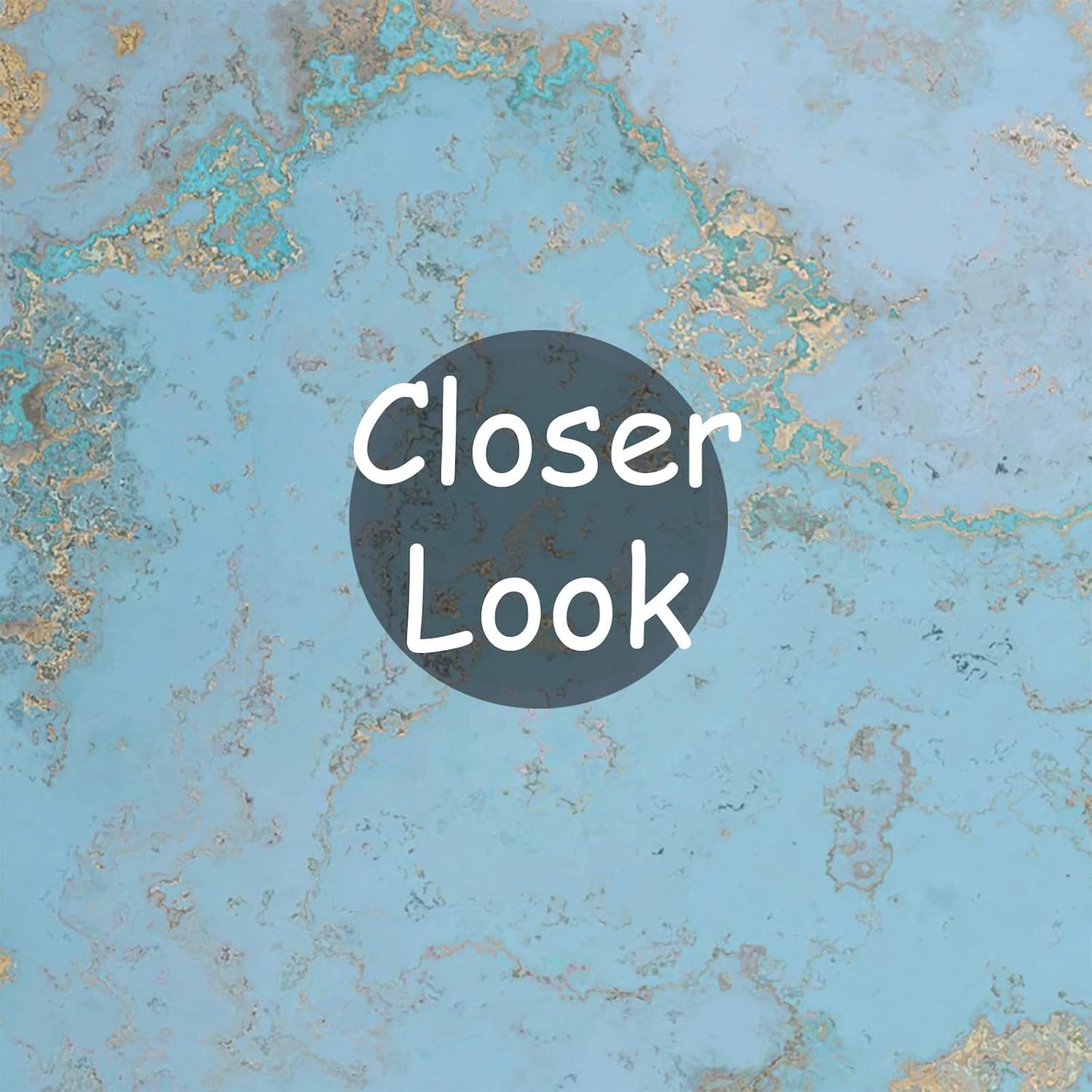 Abstract Wallpaper Blue Gold Marble Texture Wall Mural Wallpaper(Not Peel n' Stick)