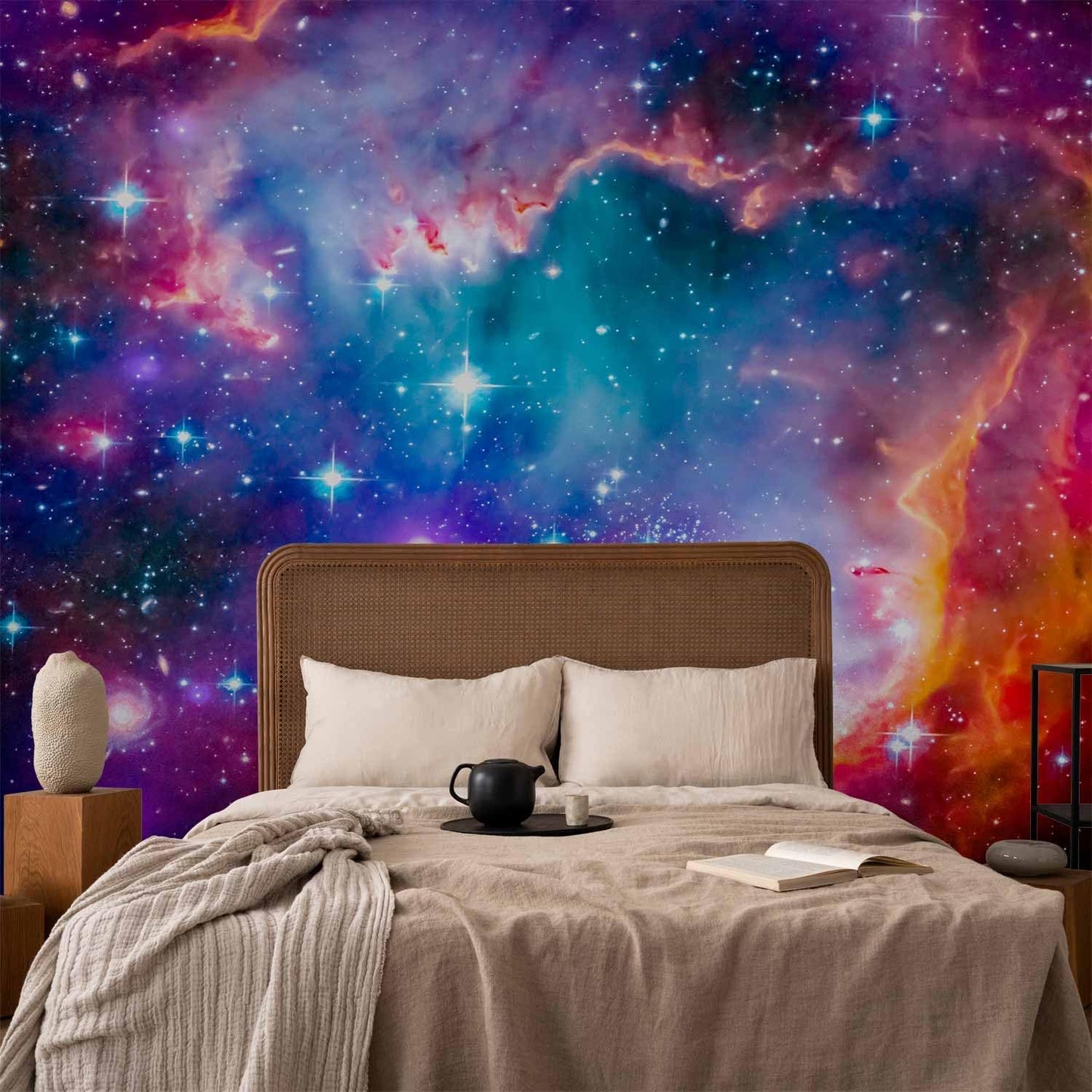 artgeist Wall Mural Abstract 77x55 in - Peel and Stick Self-Adhesive Wallpaper Removable Large Sticker Foil Wall Decor Print Picture Image Design Abstract Cosmos Sky Star i-G-10010-a-a