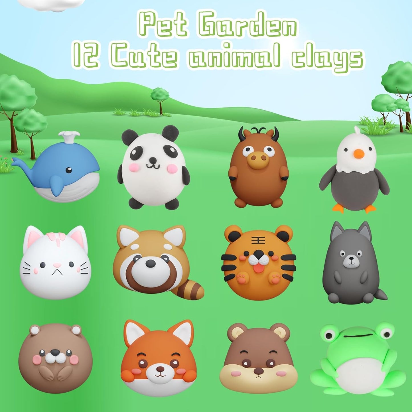 Air Dry Clay for Kids，12 Boxs Modeling Clay Kit with 5 Sculpting Tools, Safe Non-Toxic Model Magic Clay, DIY Art and Crafts Toy Gift, Party Home Favors for Boys, Girls, Toddler