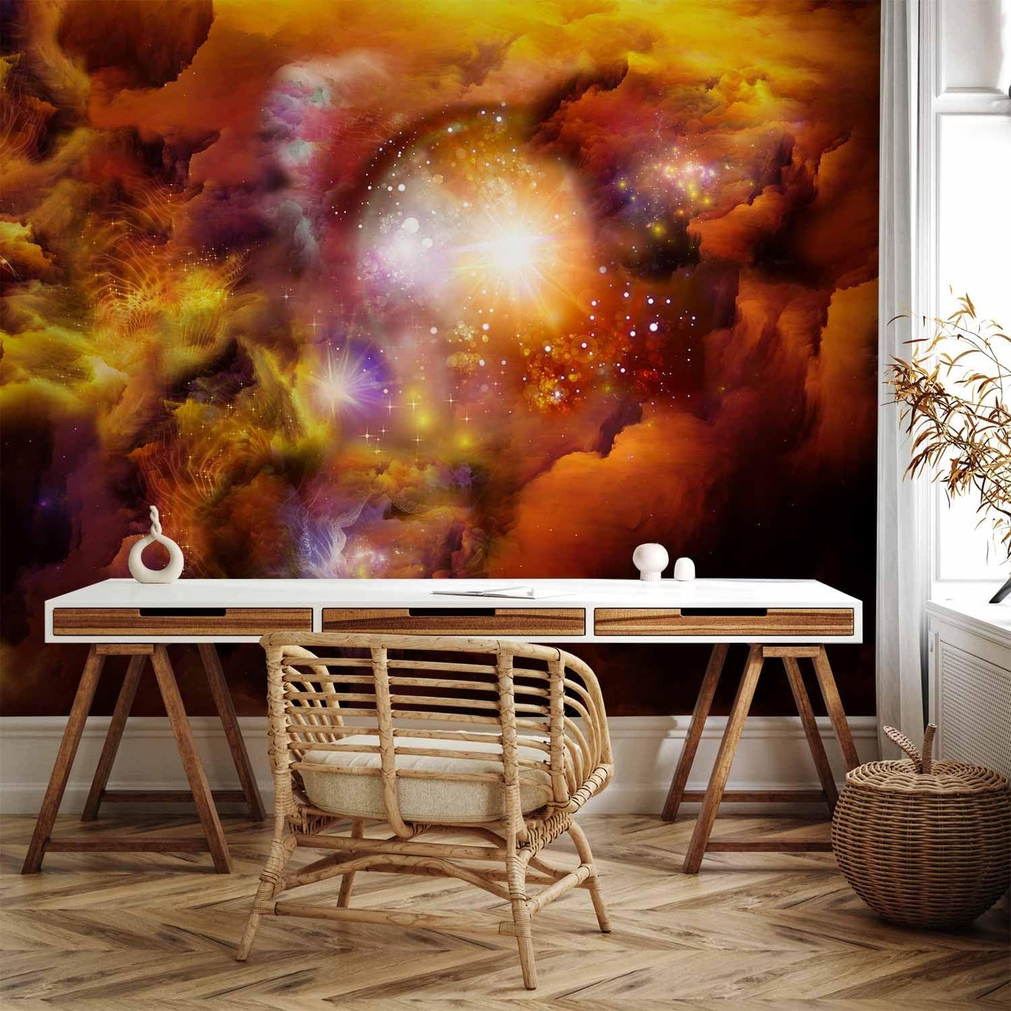 artgeist Wall Mural Cosmos Galaxy 79x55 in - XXL Non-Woven Wallpaper Fleece Wall Decor Photo Print Picture Image Design Home n-A-0027-a-d