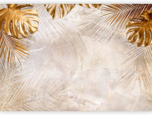 artgeist Wall Mural Tropical Leaves 98x69 in - XXL Non-Woven Wallpaper Fleece Wall Decor Photo Print Picture Image Design Monstera Palm Green Leaves b-C-0788-a-a