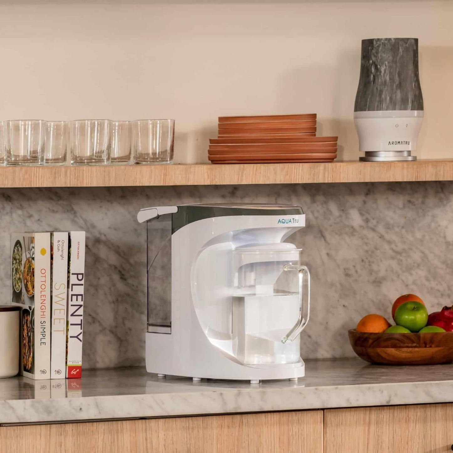 AquaTru Carafe Smart Alkaline | Countertop Water Purifier for PFAS and Other Contaminants with Exclusive 4-Stage Ultra Reverse Osmosis Technology (No Plumbing or Installation Required) | BPA Free