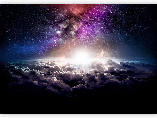 artgeist Wall Mural Galaxy 173x124 in - Peel and Stick Self-Adhesive Wallpaper Removable Large Sticker Foil Wall Decor Print Design Mural Cosmos Sky Star Cloud Purple i-A-10009-a-a