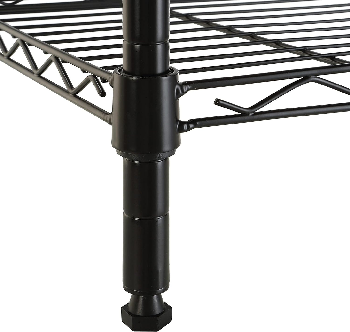 Amazon Basics 5-Shelf Tower Adjustable Storage Shelving Unit, Black, 16 D x 16 W x 54 H in