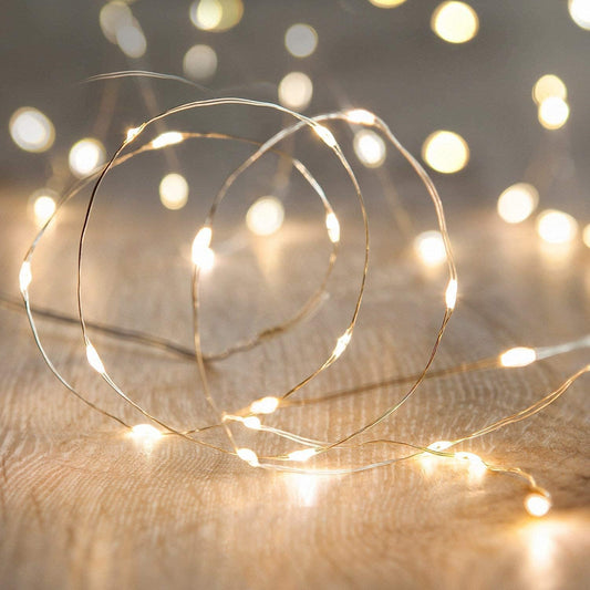 ANJAYLIA LED Fairy String Lights, 80 LED Twinkle Lights Battery Operated for Garden Home Party Wedding Festival Decorations Crafting Lights, Warm White