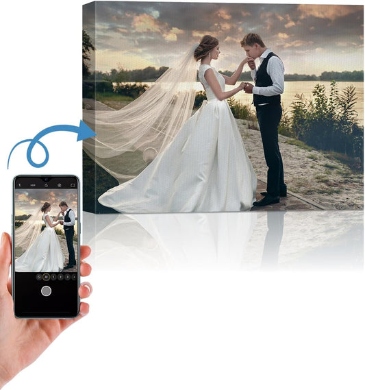 AbcCustomize Custom Canvas Wall Art with Your Photos, Custom Canvas Wall Art for Bedroom, Living Room, Farmhouse Decor, Personalized Gifts