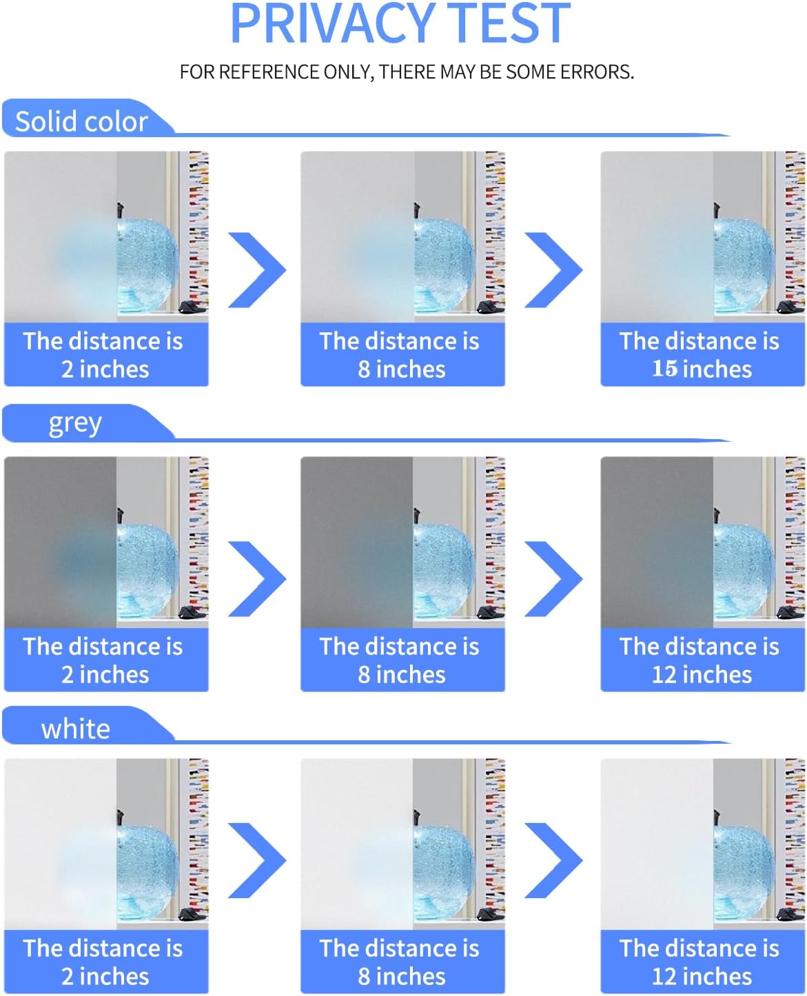 Frosted Glass Window Privacy Film Decorative, Bathroom Privacy Film for Glass Windows Cover, Static Cling, Removable, Reusable, Anti-UV, Anti-Glare, Heat Blocking,Gray,45.2X196.9Inch