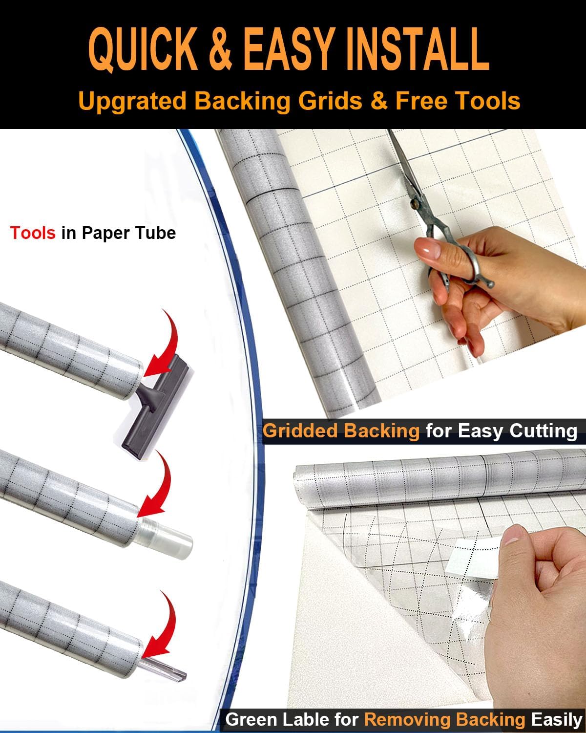 Frosted Glass Window Privacy Film Decorative with Tools, 2 Way Frosting Privacy Film for Glass, Static Cling Window Tint for Home Anti-UV, Covering Clings 47.2" by 78.74"