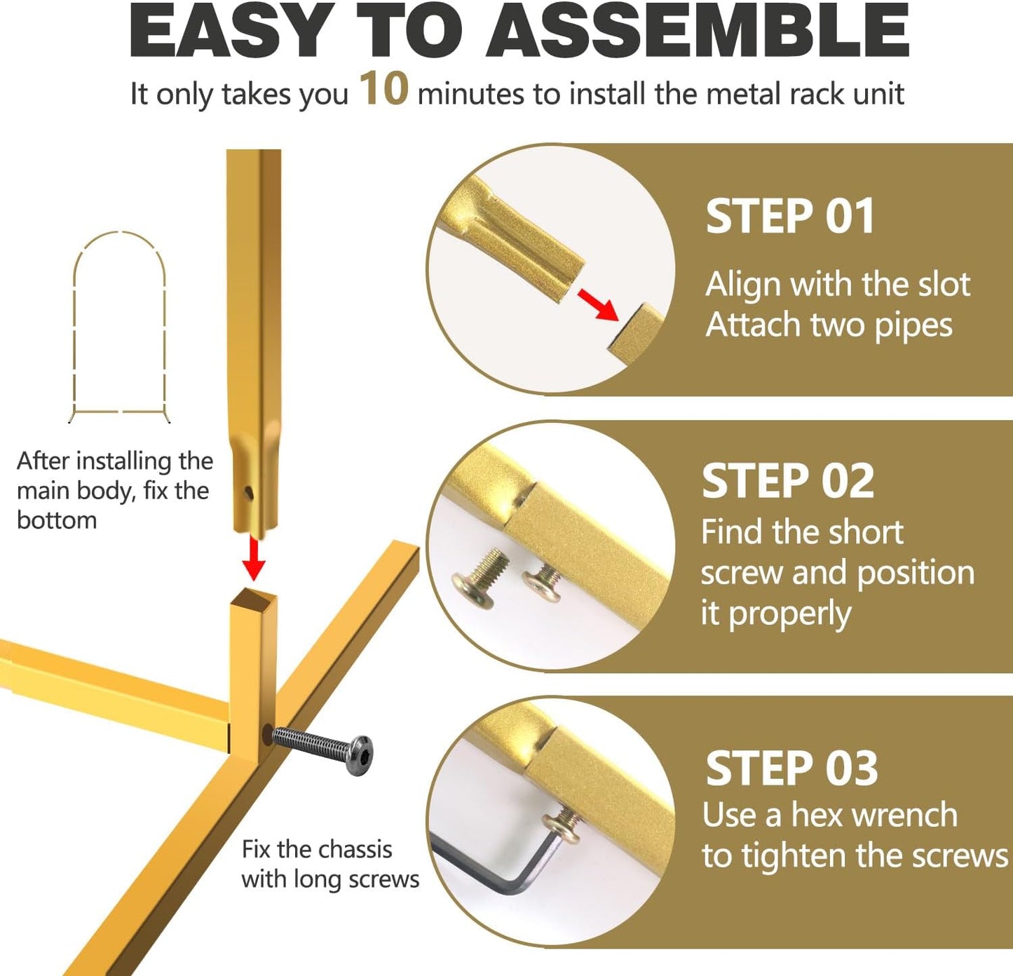 Arch Backdrop Stand and Cover Set, 3 Metal Balloon Arch Backdrop 7.2ft 6ft, Gold Arched Stand Frame for Wedding, Parties,Birthday, Backdrop Decorations (Black,7.2ft+6ft)