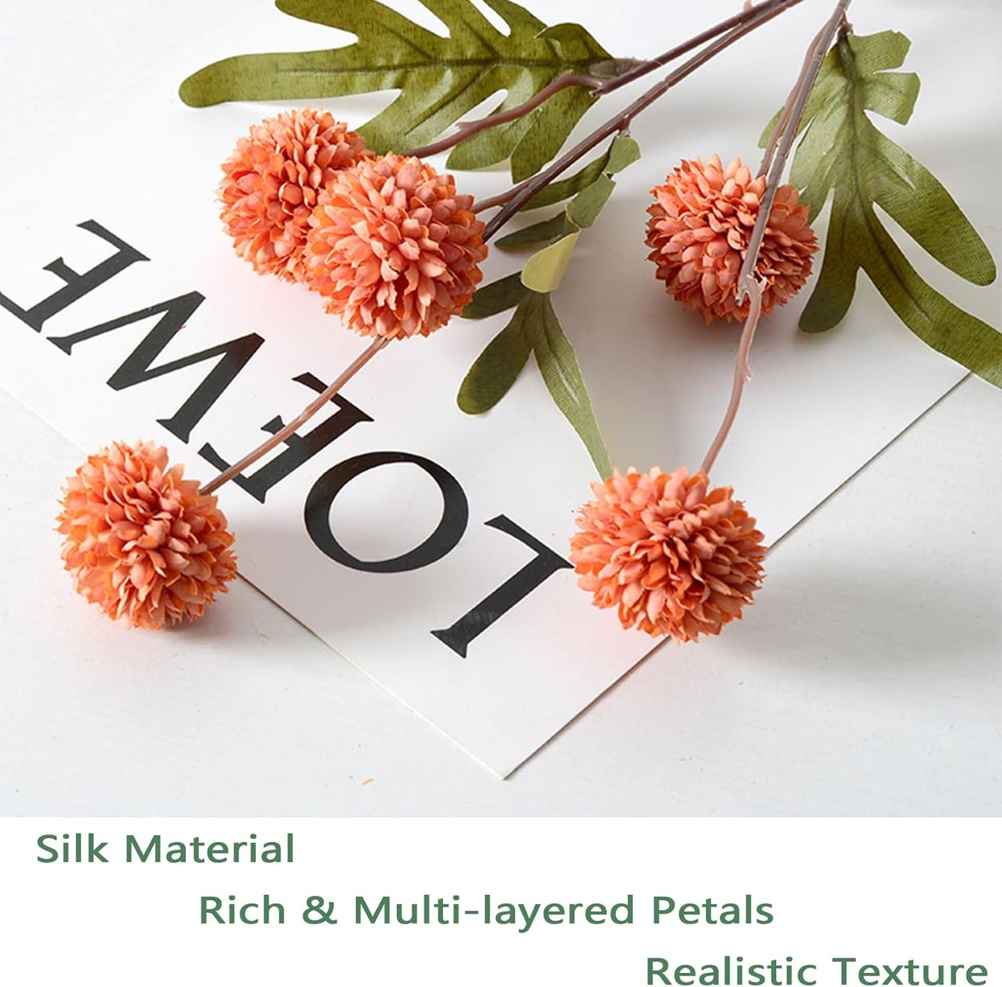 Faux Mixed Color Kiku Flower, 10 Stems with 5 Heads Each & 4 Branches Eucalyptus Stems, Artificial Small Mini Chrysanthemum Flowers for Aesthetic Room Decor, Floral Arrangements Centerpiece